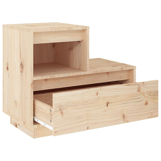 Belay Pinewood Bedside Cabinet With 1 Drawer In Natural