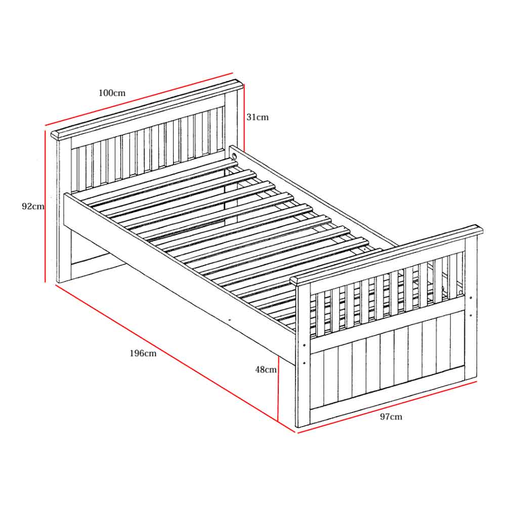 Belcourt Wooden Children Bed With 4 Drawers In White