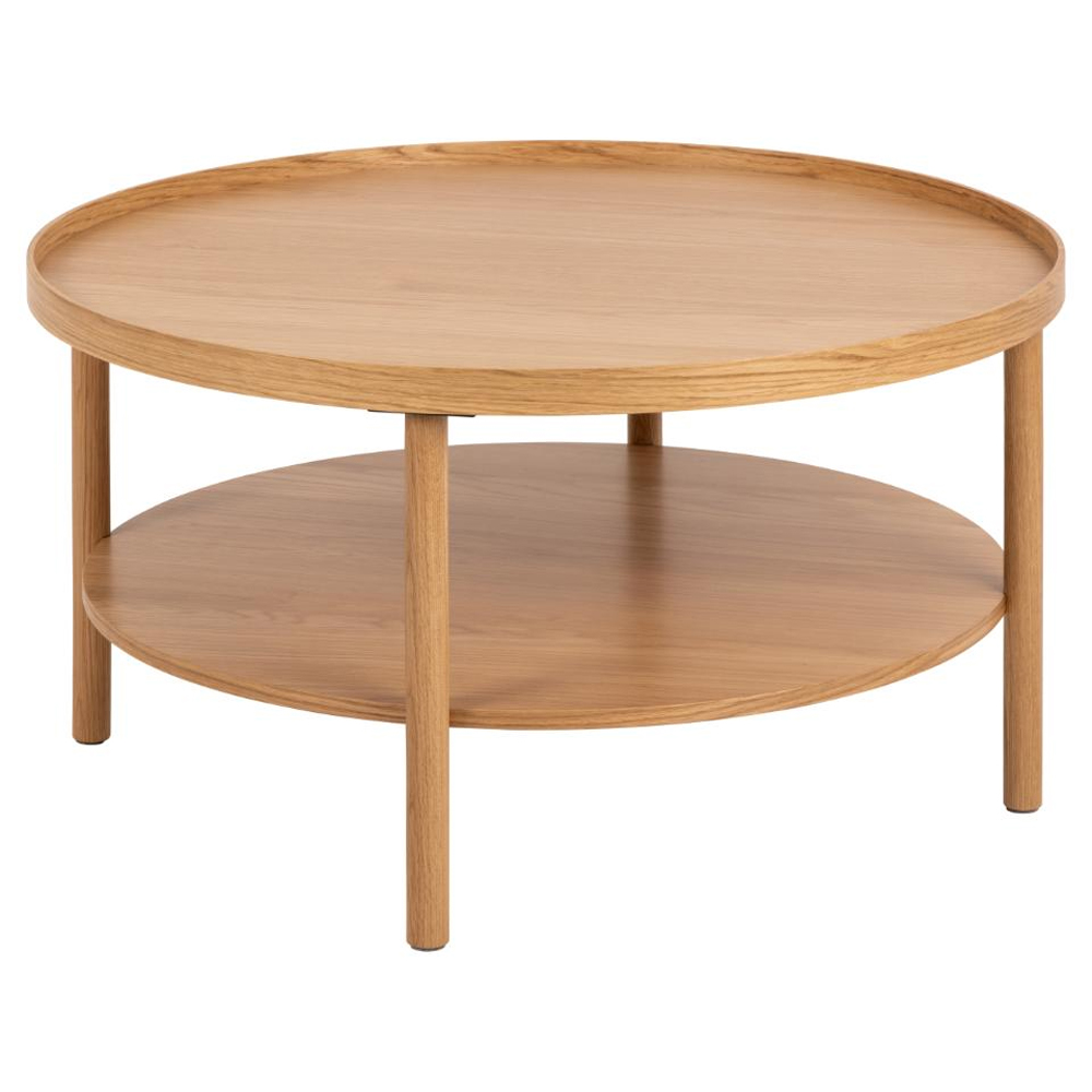 Belcourt Wooden Round Coffee Table - Oak