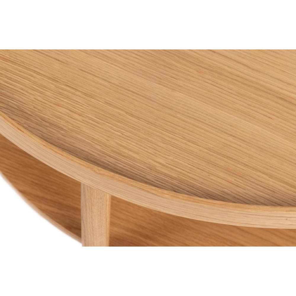Belcourt Wooden Round Coffee Table - Oak