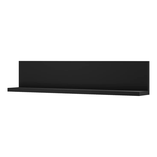 Product photograph of Belek Wooden Wall Shelf In Matt Black from Furniture in Fashion