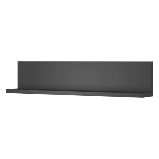 Read more about Belek wooden wall shelf in grey