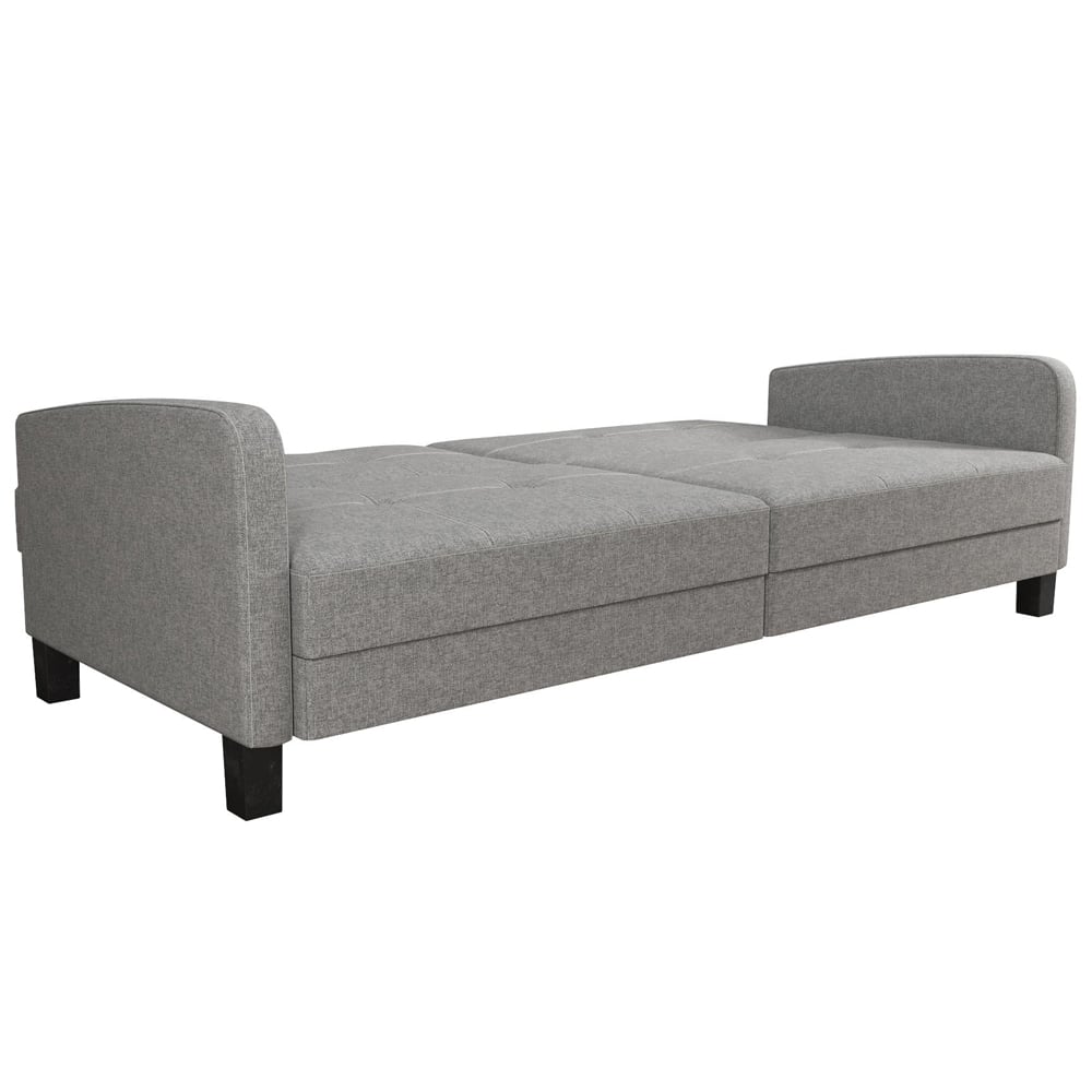 Belfast Fabric Sofa Bed With Oak Legs In Grey