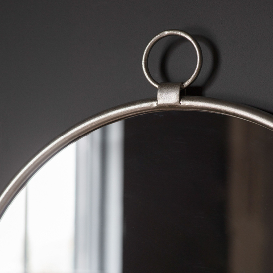 Belfast Large Round Wall Mirror With Silver Metal Frame