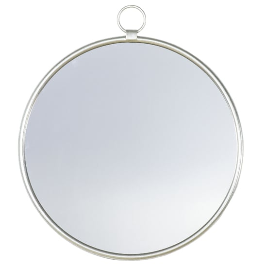 Belfast Large Round Wall Mirror With Silver Metal Frame