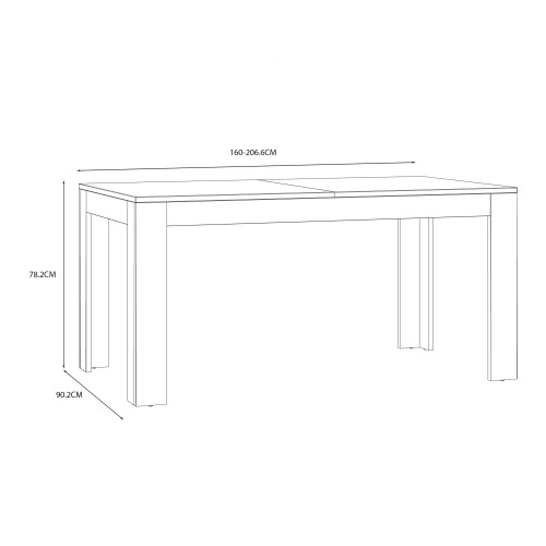 Belgin Wooden Extending Dining Table In Grey And Oak