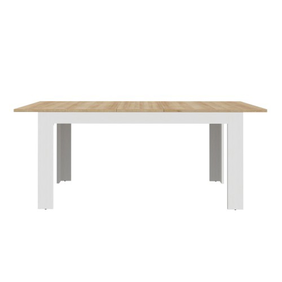Belgin Wooden Extending Dining Table In White And Oak