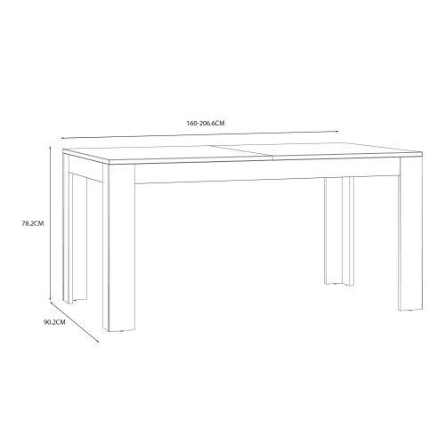 Belgin Wooden Extending Dining Table In White And Oak