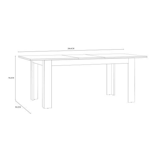 Belgin Wooden Extending Dining Table In White And Oak