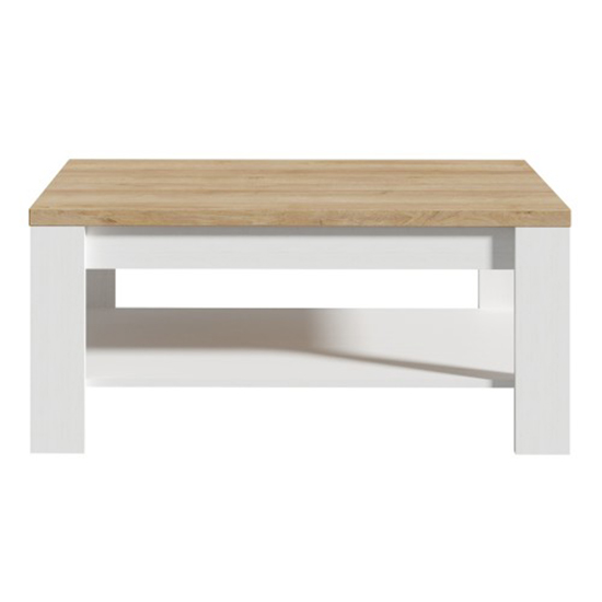 Belgin Wooden Coffee Table In Riviera Oak And White