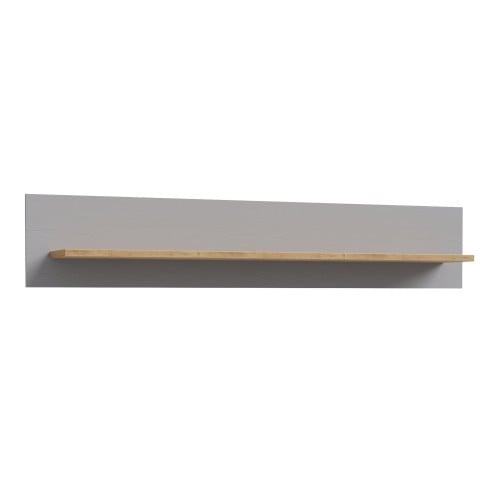 Product photograph of Belgin Wooden Wall Shelf In Riviera Oak And Grey Oak from Furniture in Fashion