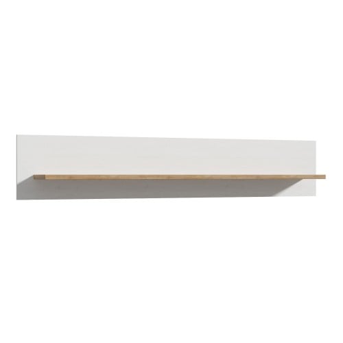 Belgin Wooden Wall Shelf In Riviera Oak And White