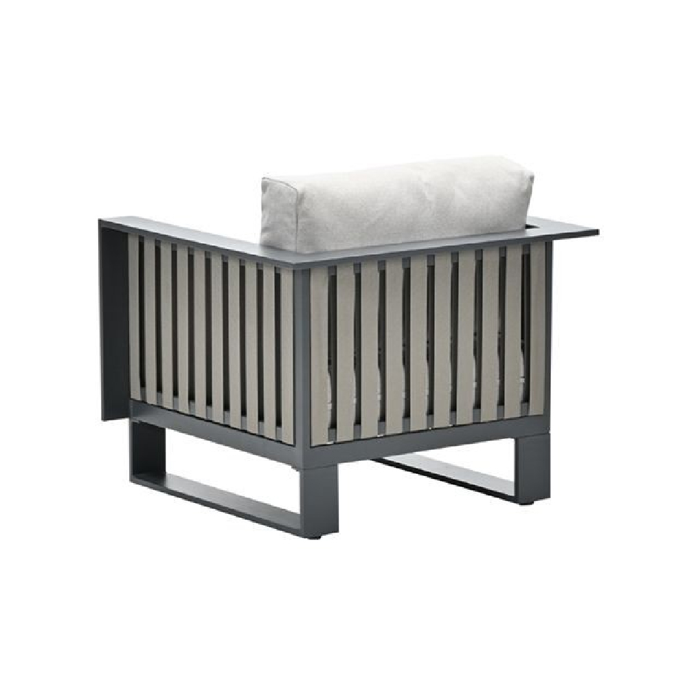 Belgrade Aluminium Garden Lounge Chair With Cushion In Sand