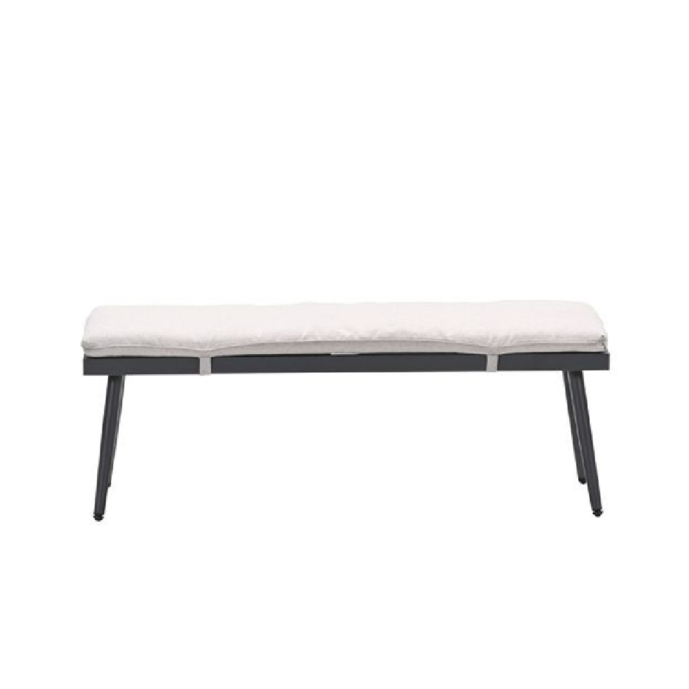 Belgrade Aluminium Garden Seating Bench With Cushion In Sand