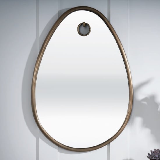 Product photograph of Belgrave Wall Mirror Oval In Antique Brass from Furniture in Fashion