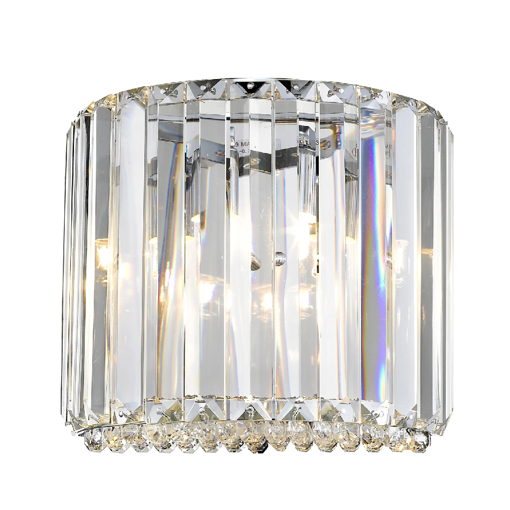 Read more about Belgravia clear crystal wall light in chrome