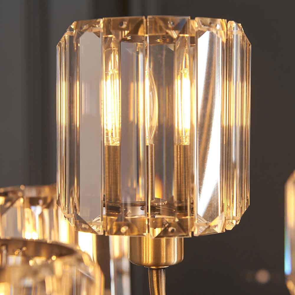 Belinda Metal Tiered Ceiling Pendant Light in Antique Brass