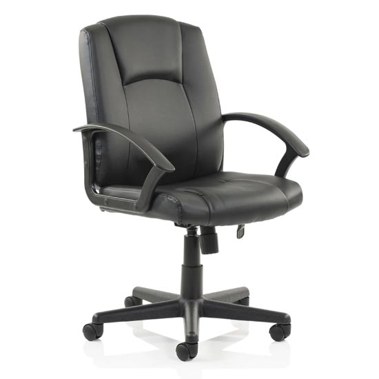 Photo of Bella leather executive office chair in black with arms