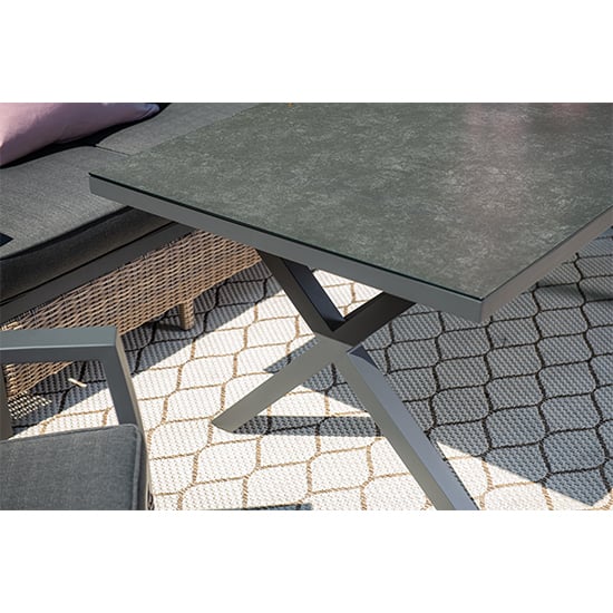 Bella Lounge Dining Set In Vintage Willow With Charcoal Frame_2
