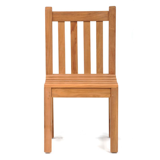 Bella Wooden Side Chair In Teak