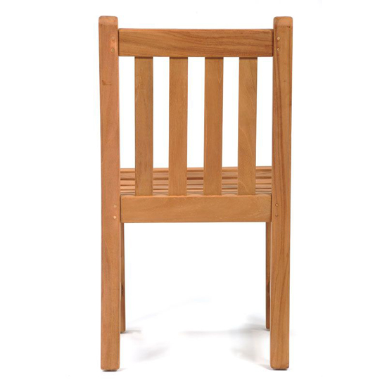Bella Wooden Side Chair In Teak