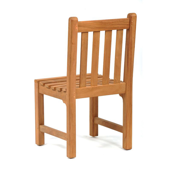 Bella Wooden Side Chair In Teak