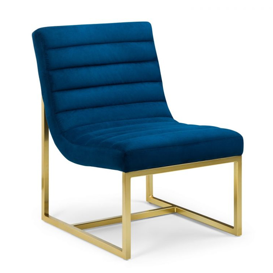 Barak Velvet Bedroom Chair In Blue And Gold_2