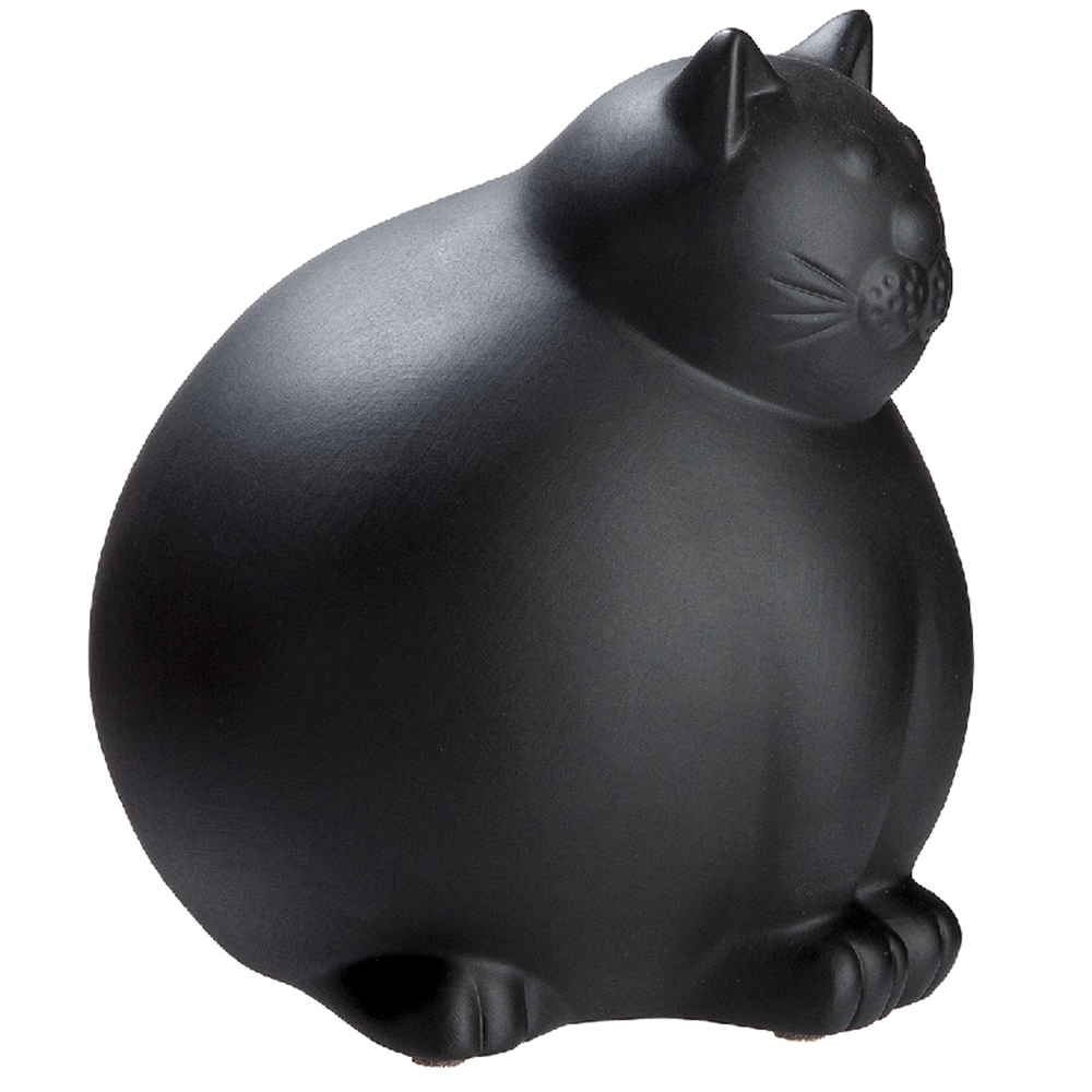Bellano Ceramic Cat Sculpture In Black