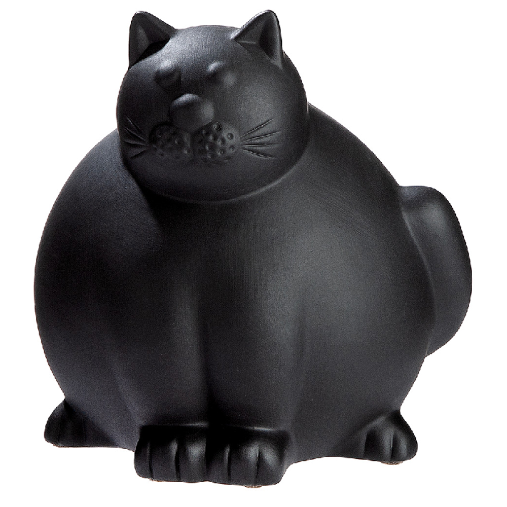 Bellano Ceramic Cat Sculpture In Black