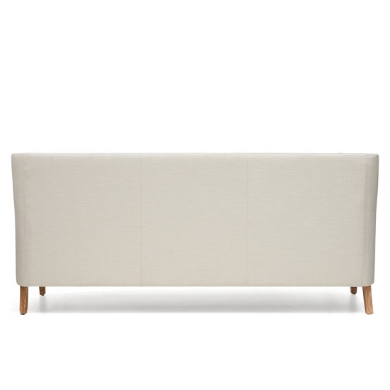 Ballark Fabric Upholstered 3 Seater Sofa In Ivory_4