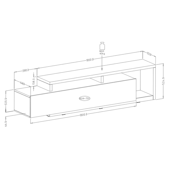 Belle Wooden TV Stand With 1 Drawer In Ribbec Oak Furniture in Fashion