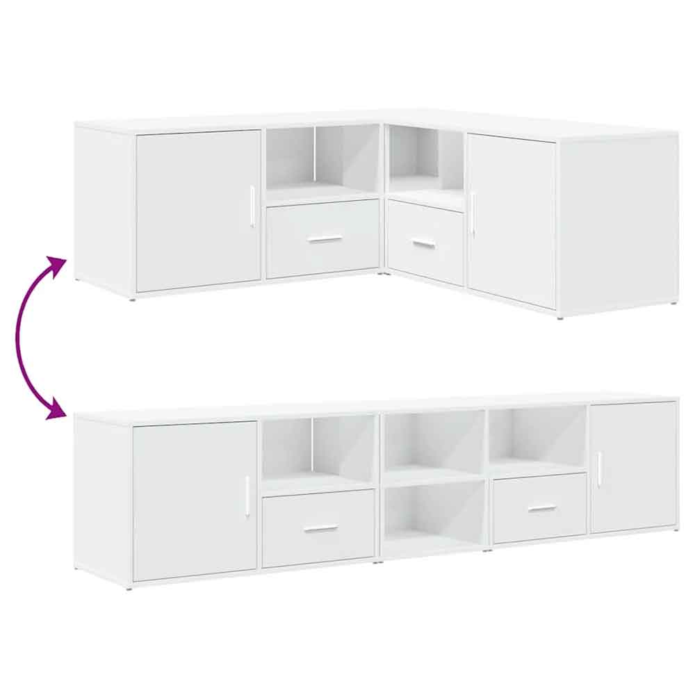 Belleville Large Wooden Sideboard TV Stand In White