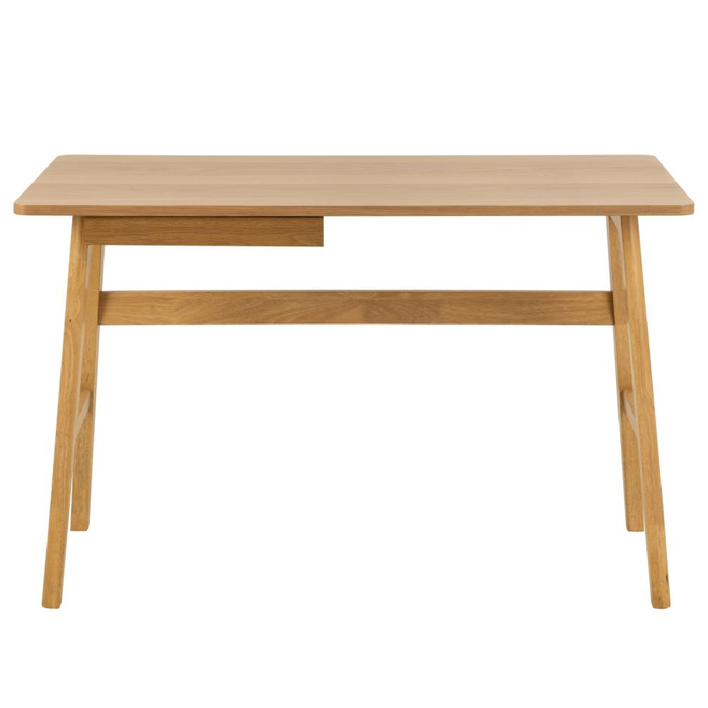 Belleville Wooden Laptop Desk With 1 Drawer In Matt Oak