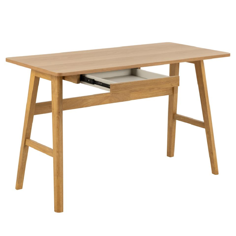 Belleville Wooden Laptop Desk With 1 Drawer In Matt Oak