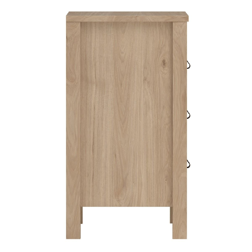 Bellevue Wooden Bedside Cabinet With 3 Drawers In Oak