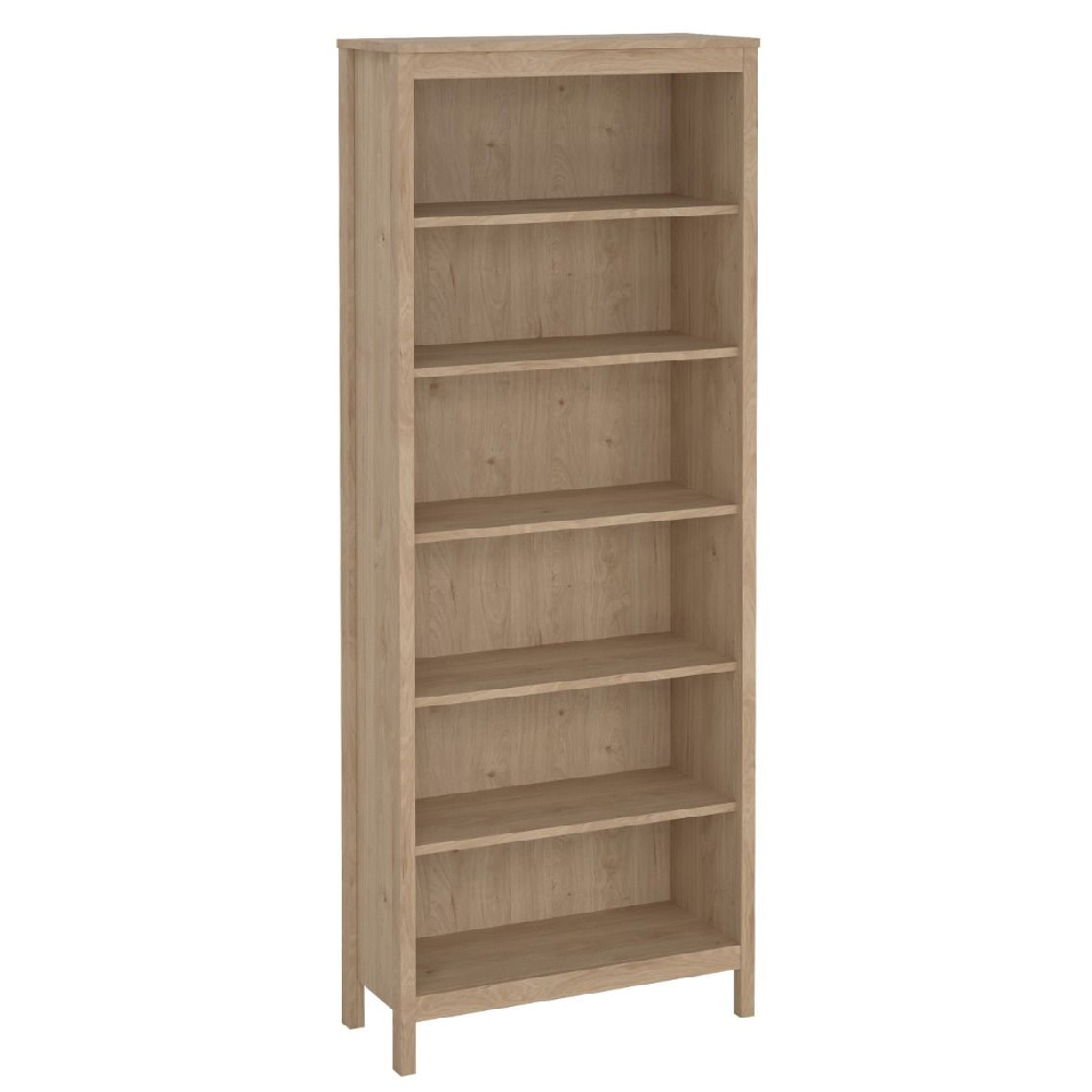 Bellevue Wooden Bookcase With 6 Shelves In Oak