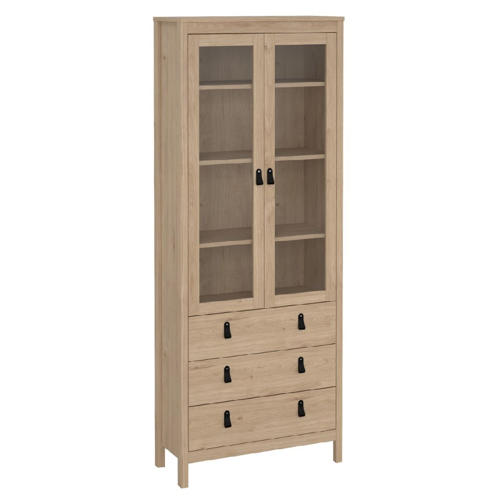 Bellevue Wooden Display Cabinet With 2 Doors In Oak