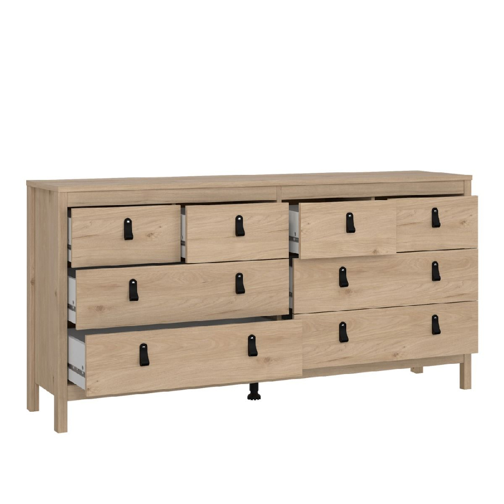 Bellevue Wooden Dressing Table With 8 Drawers In Oak