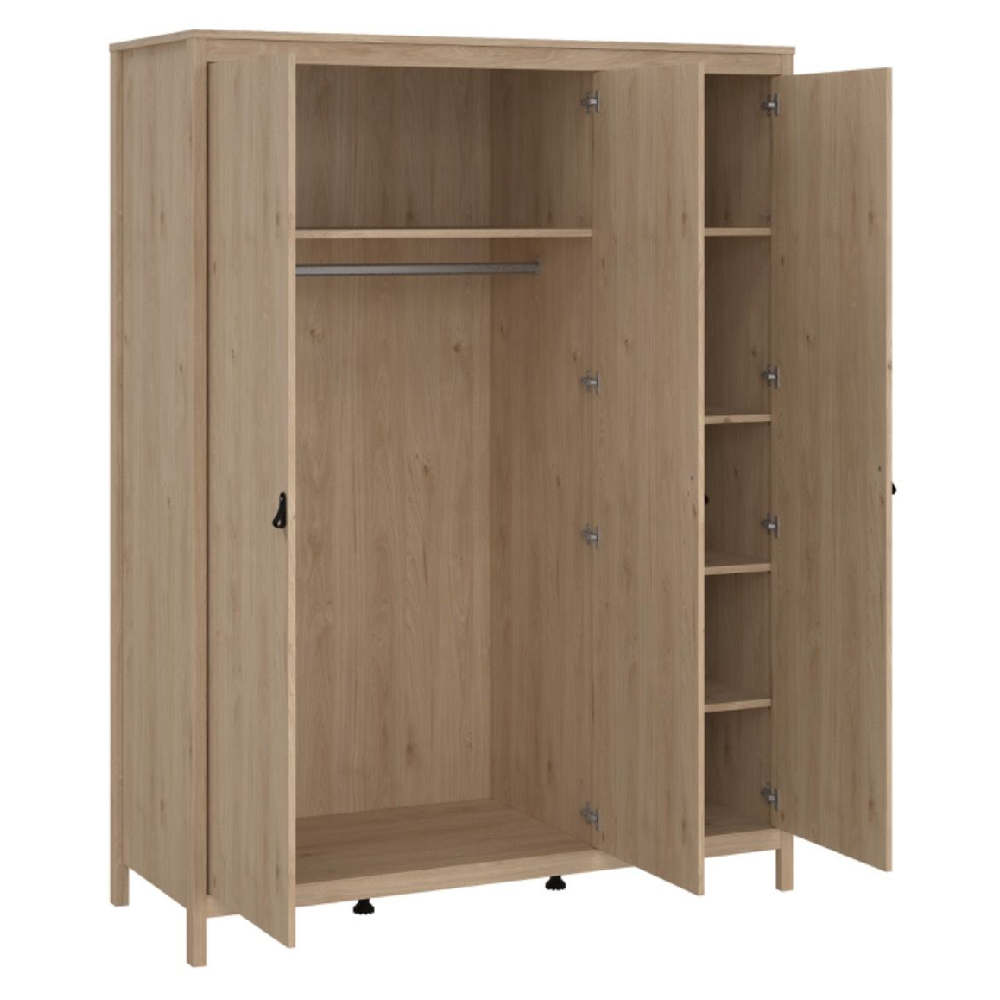 Bellevue Wooden Furniture Set With 3 Doors Wardrobe In Oak