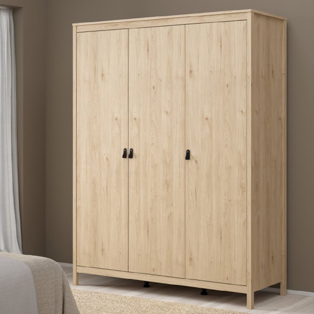 Bellevue Wooden Furniture Set With 3 Doors Wardrobe In Oak