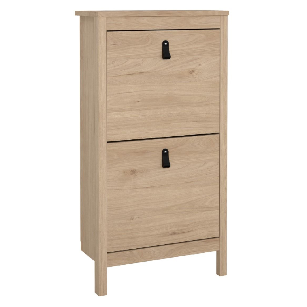 Bellevue Wooden Shoe Cabinet With 2 Flip Doors In Oak