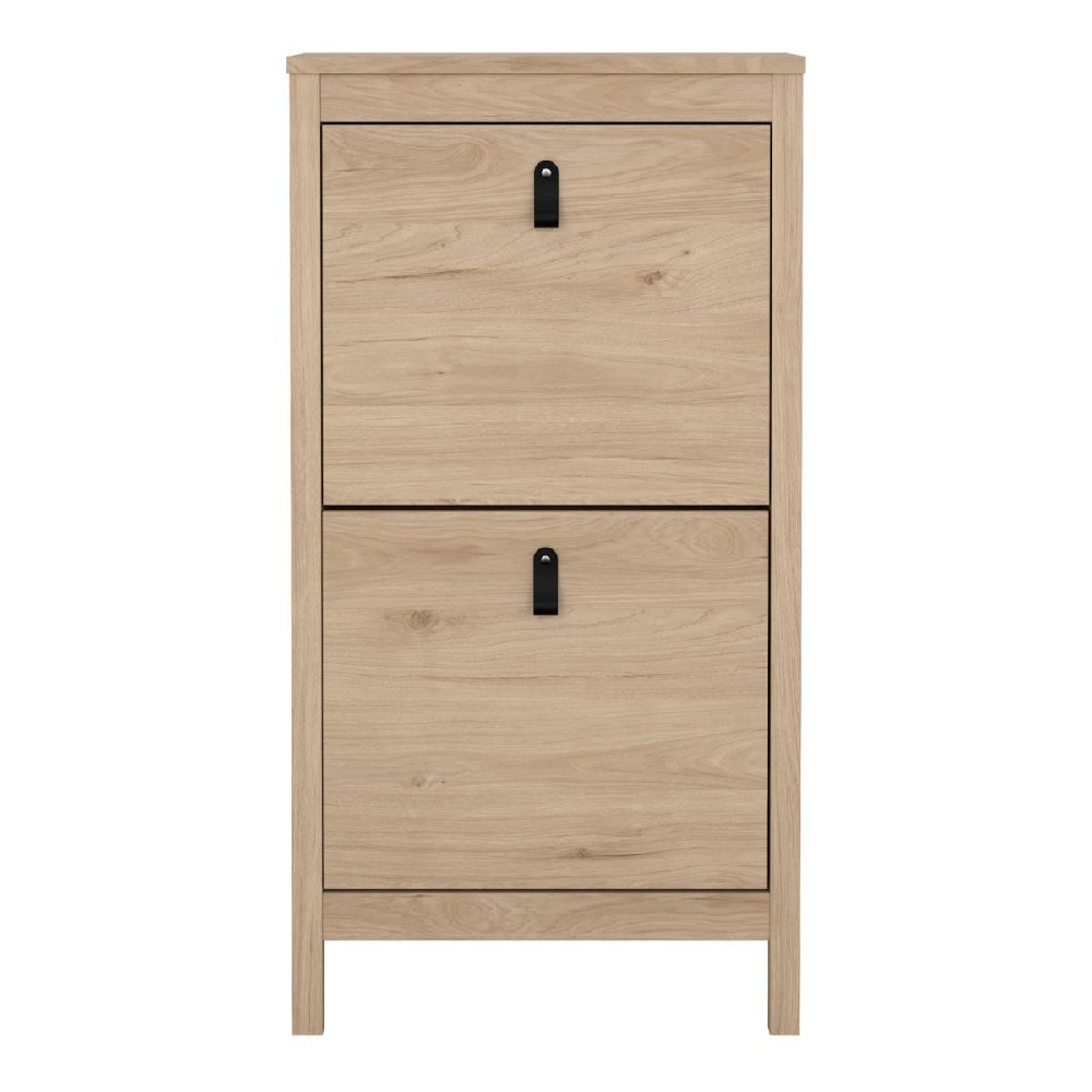 Bellevue Wooden Shoe Cabinet With 2 Flip Doors In Oak