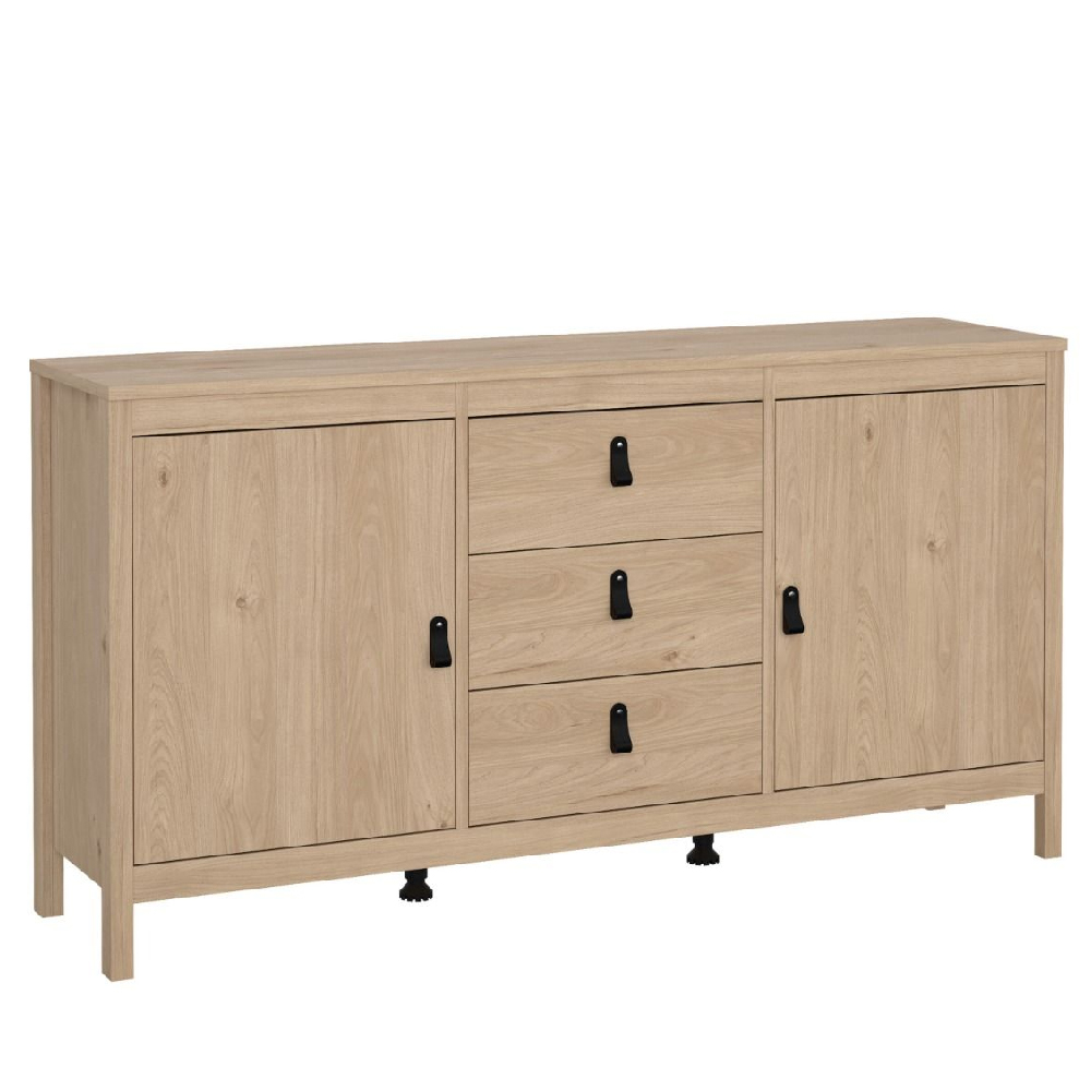 Bellevue Wooden Sideboard With 2 Doors 3 Drawers In Oak