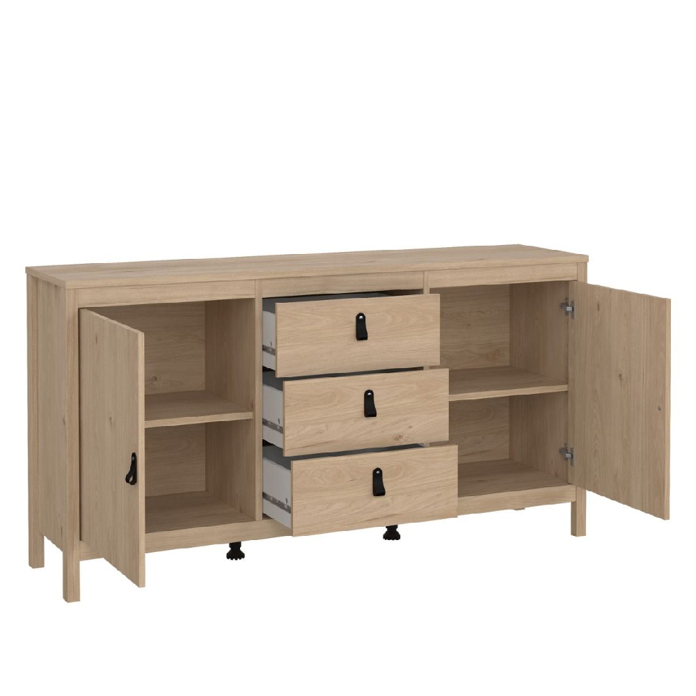 Bellevue Wooden Sideboard With 2 Doors 3 Drawers In Oak