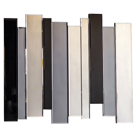 Bellingham Wall Bedroom Mirror In Black Silver And Smoked
