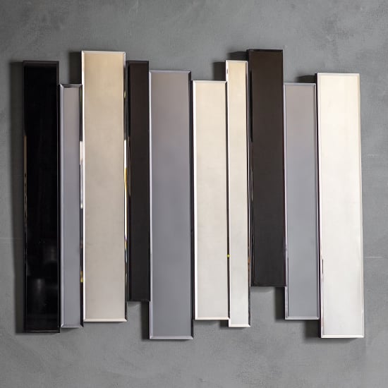 Read more about Bellingham wall bedroom mirror in black silver and smoked