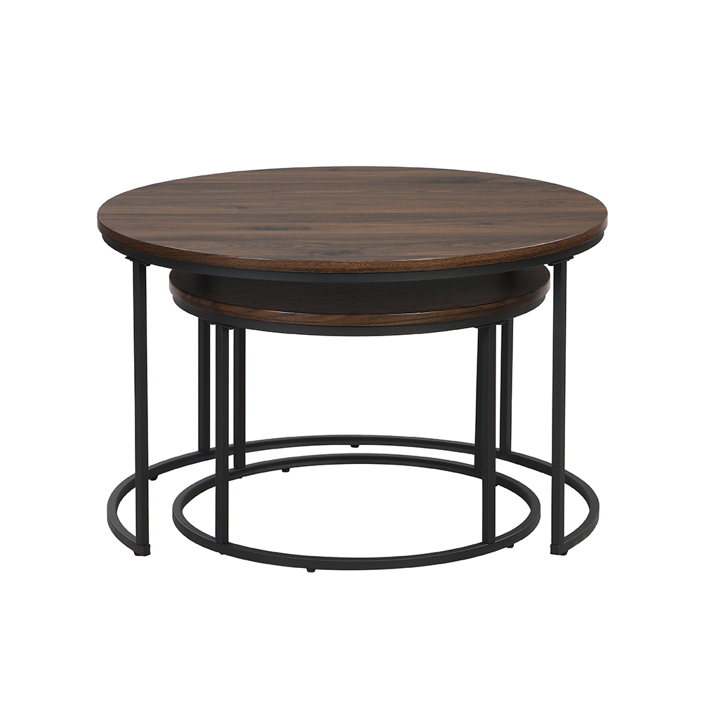 Bellini Wooden Nesting Coffee Tables In Walnut