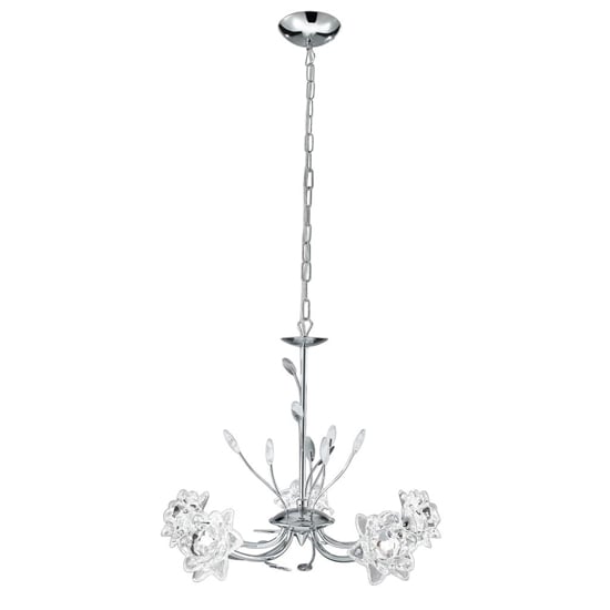 Read more about Bellis 5 lights clear glass ceiling pendant light in chrome