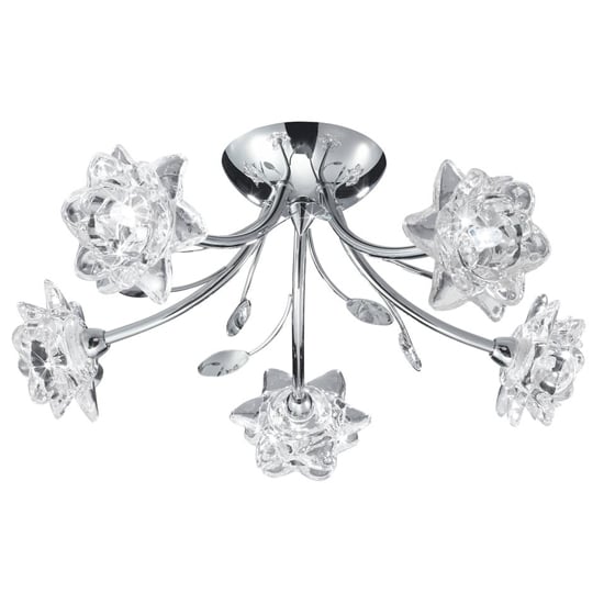Read more about Bellis 5 lights clear glass semi flush ceiling light in chrome