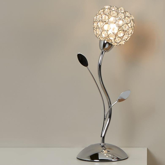 Read more about Bellis ii clear glass table lamp in chrome